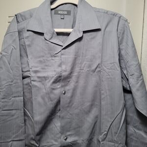 Gray Button-Up Shirt